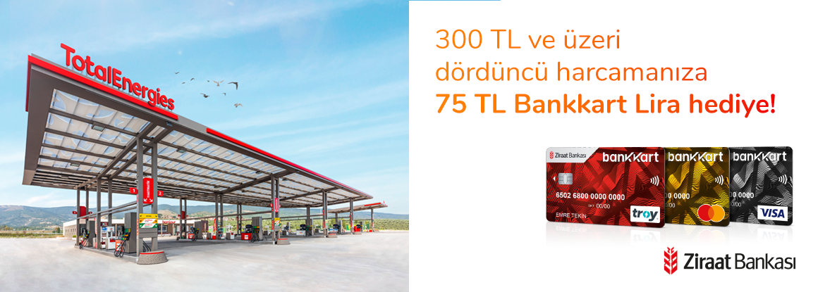 TotalEnergies'te 75 TL Bankkart Lira