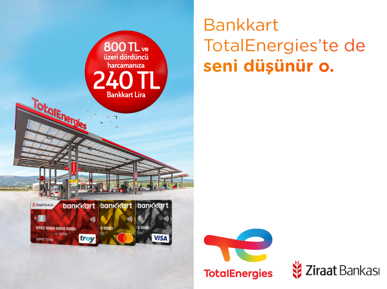 Bankkart TotalEnergies'te de seni düşünür o.