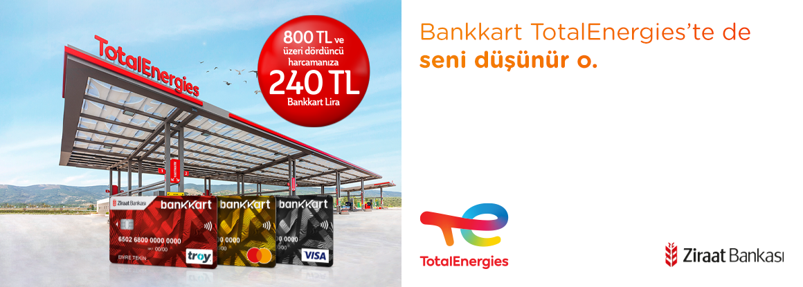 Bankkart TotalEnergies'te de seni düşünür o.