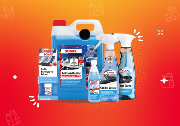 Sonax marka ürün çeşitlerinden 1.000 TL ve üzeri alışveriş yapan müşterilere, Sonax marka ürün çeşitlerinde %10 İndirim