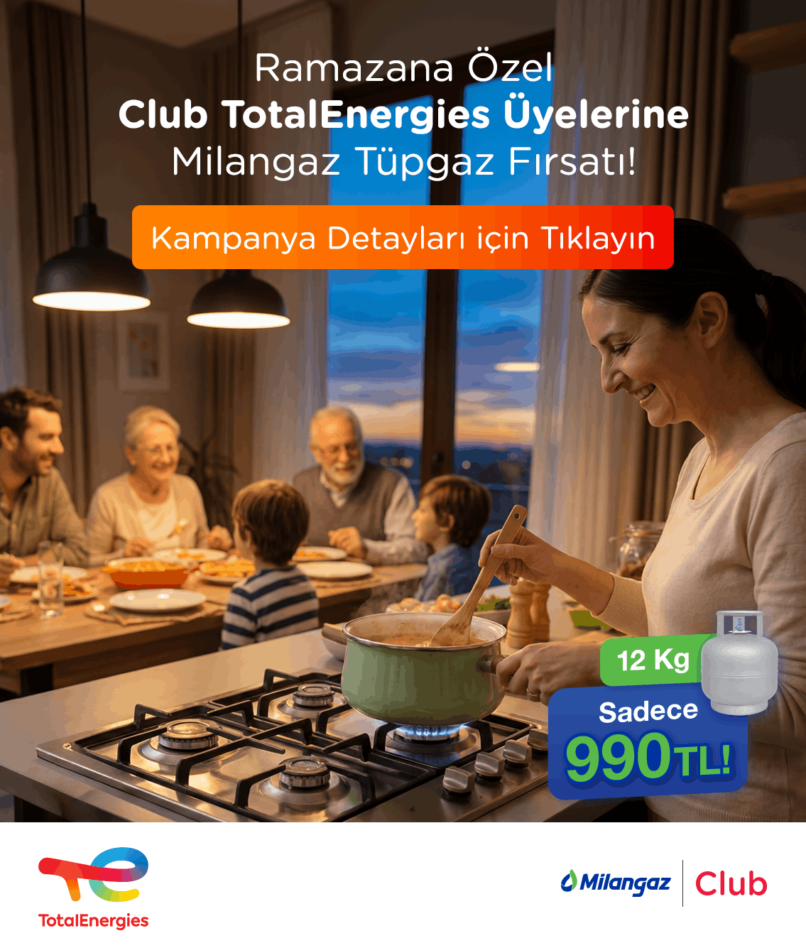 Ramazan’a Özel Club TotalEnergies Üyelerine Milangaz Tüpgaz Fırsatı!