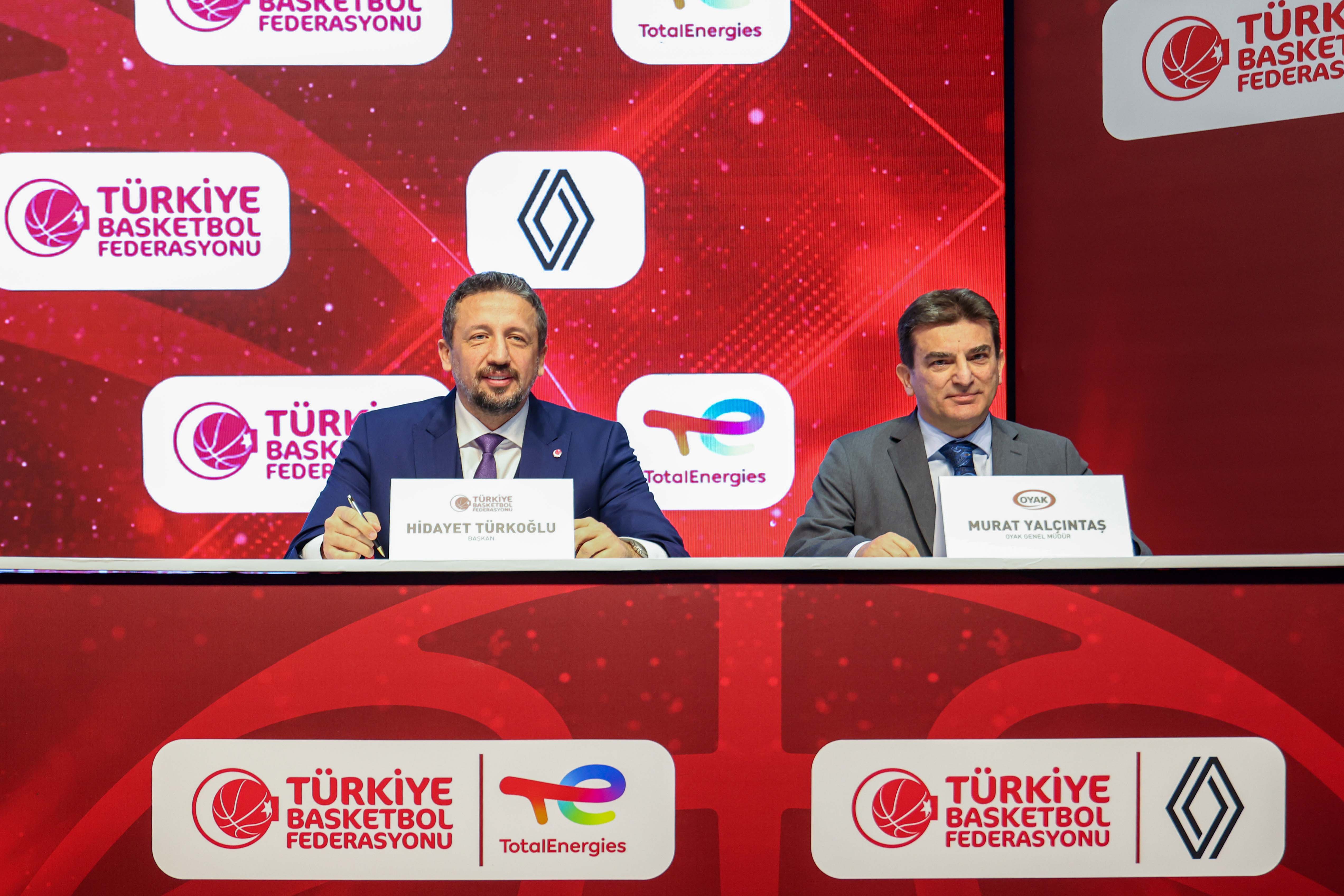 OYAK bünyesinde faaliyet gösteren TotalEnergies İstasyonları ve Renault ile Türkiye Basketbol Federasyonu Arasında Büyük İş Birliği
