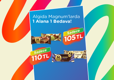 Algida Magnum Ürün Çeşitlerinden 1 Alana 1 Bedava